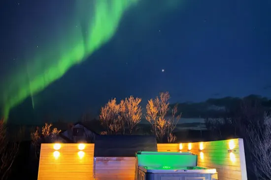 Northern Lights — Aurora Borealis viewed from Tindasel, South Iceland