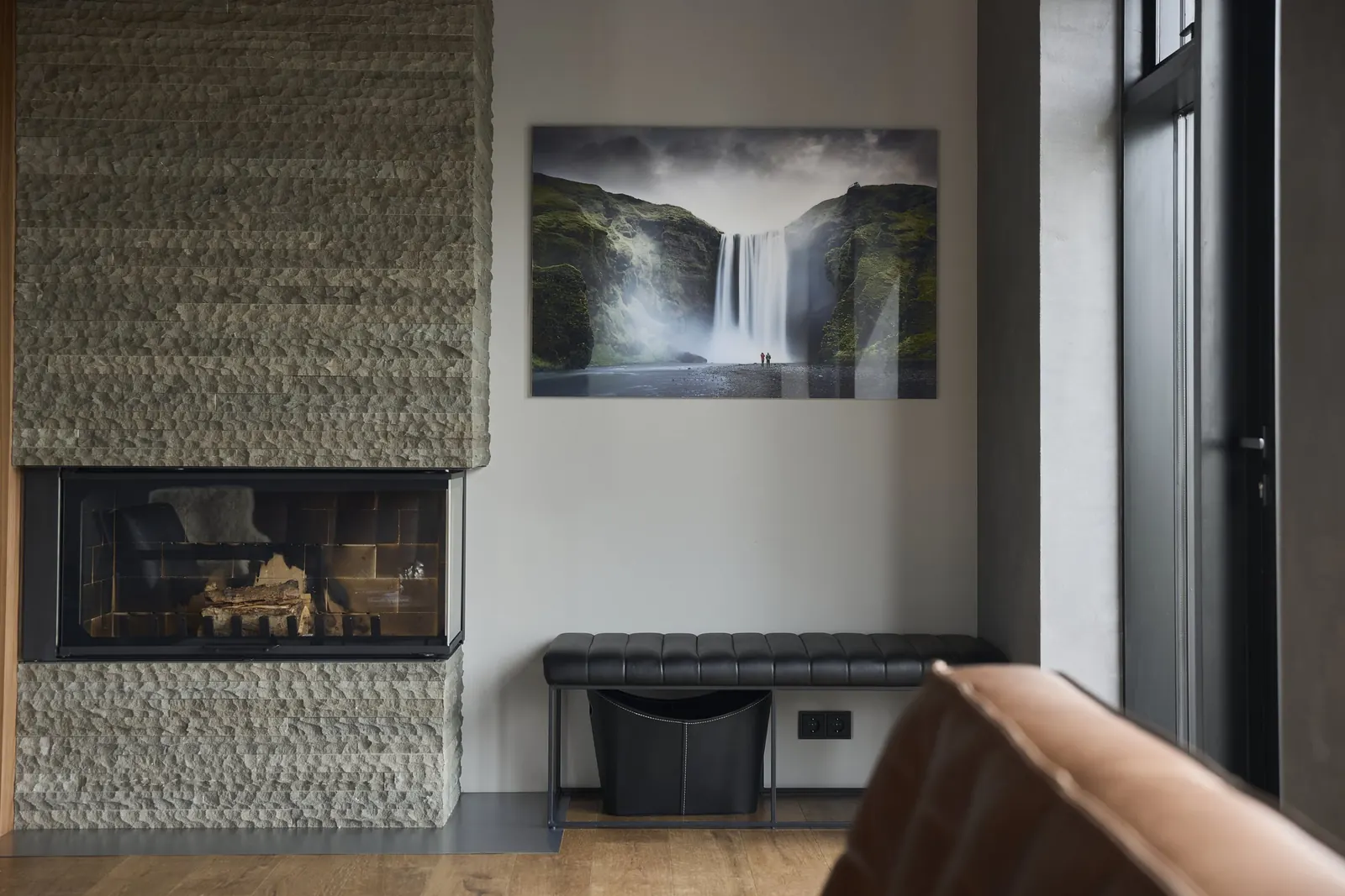 The fireplace