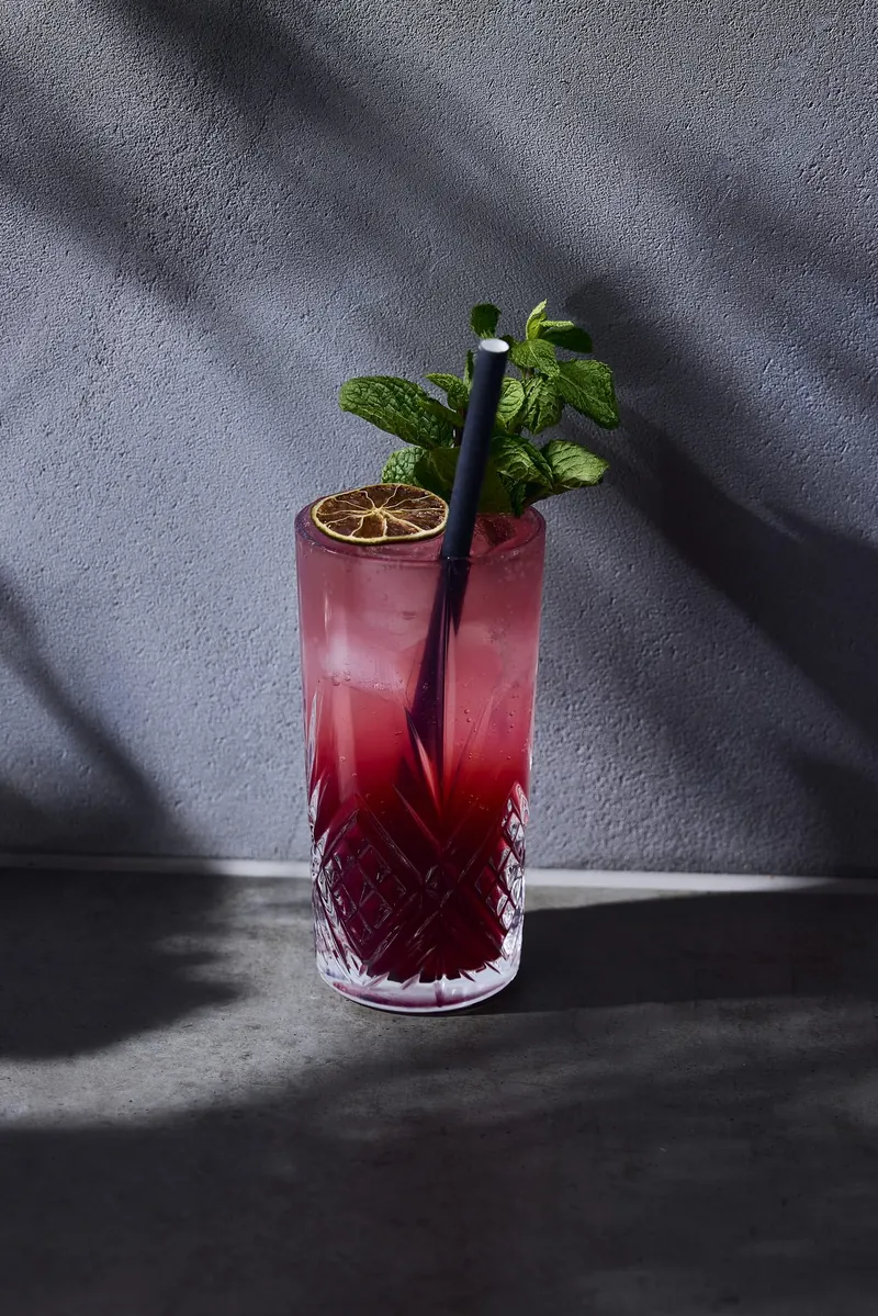 Berry cocktail with mint