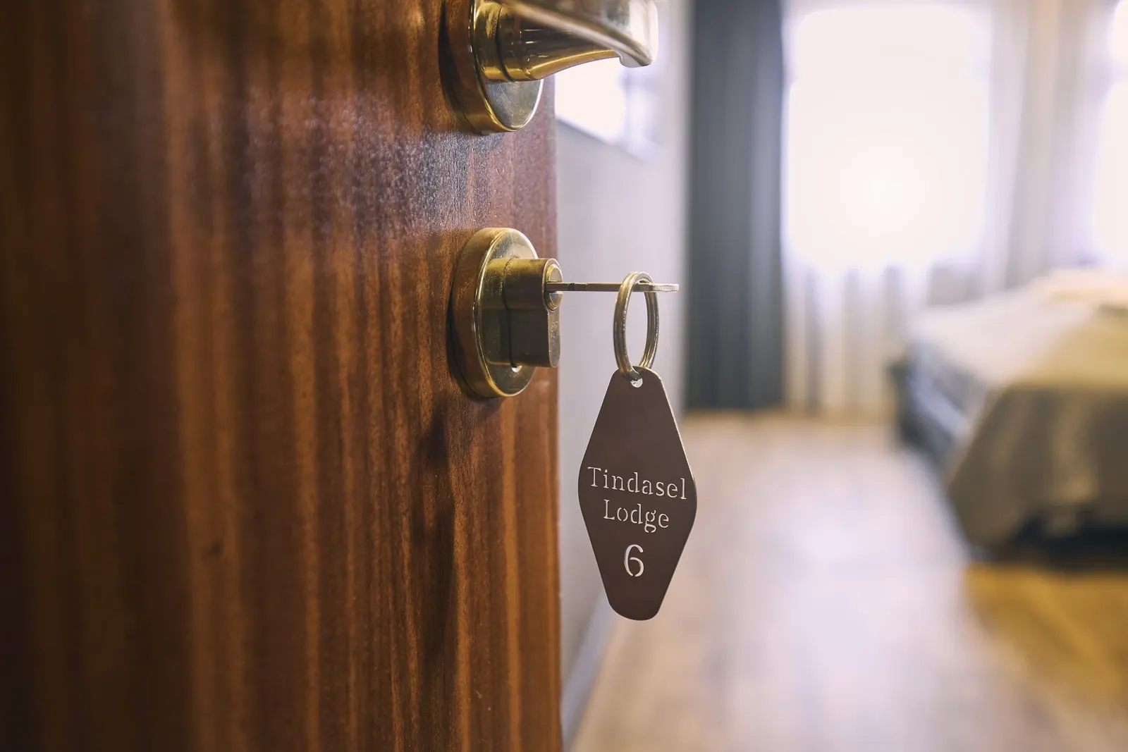 Room key at the door